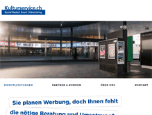 Tablet Screenshot of kulturservice.ch